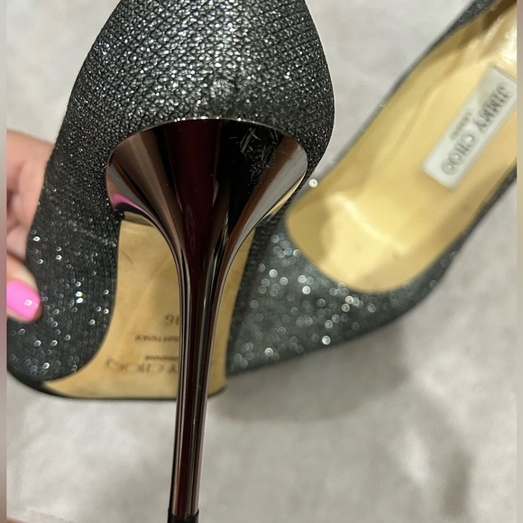 Jimmy Choo silver glitter stiletto - preowned - Picture 13 of 14